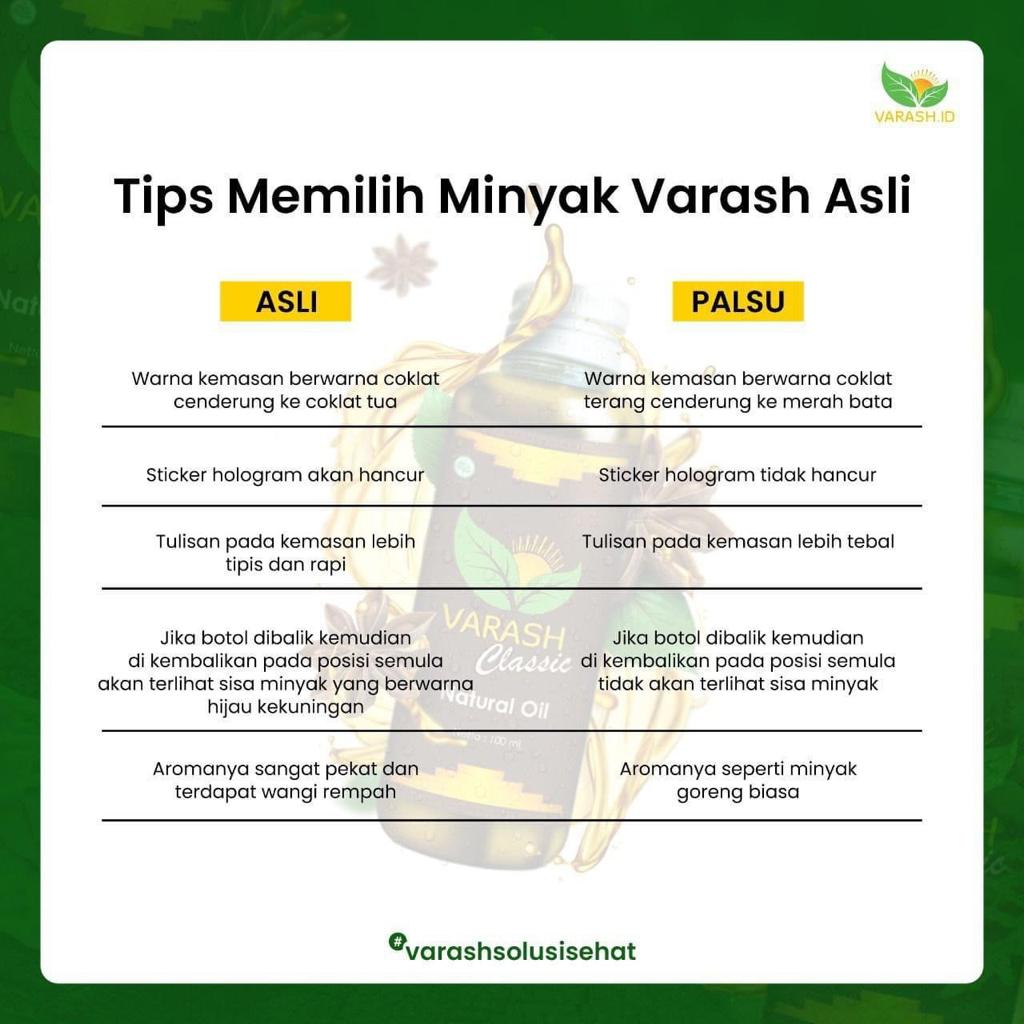 Cara Membedakan Varash Classic Asli dan Palsu